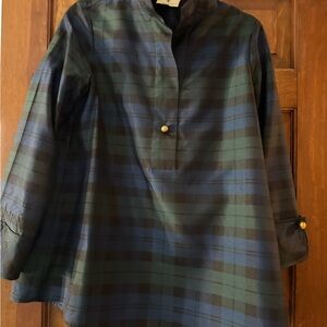 Tuckernuck Blackwatch plaid Navy Blue Tunic
